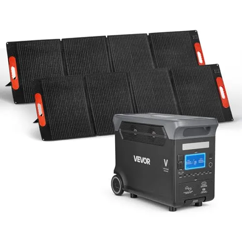 VEVOR Tragbare Powerstation mit 2 x 200-W-Solarpanels