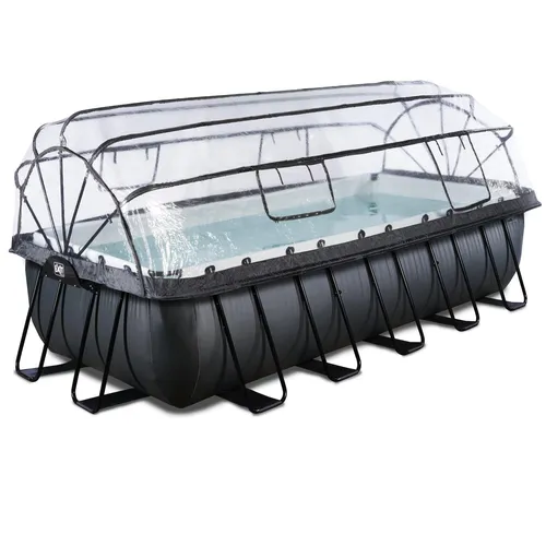 Framepool EXIT mit multifunktionaler Poolabdeckung, schwarz, 250x540x122 cm