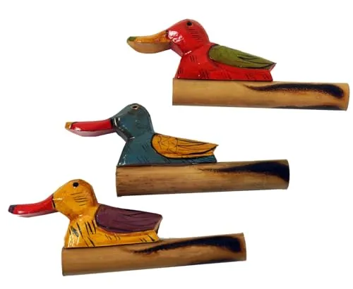 Musikinstrument aus Holz, handgearbeitet Pfeife, Flöte, Spaß Trompete - Bambu