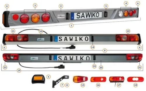 Sawiko Leuchtenträger kpl. Nr. 1629378