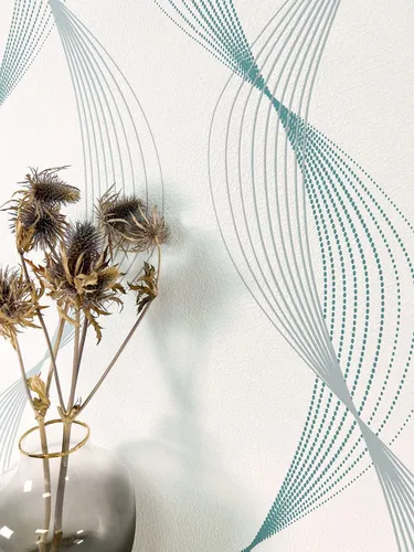 Tapete Vliestapete Weiß Wellen Linien Struktur Mustertapete Streifentapete