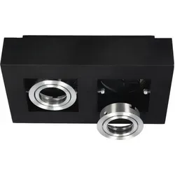 OSMIN RIM 2 Doppeldeckenleuchte Schwarz Silber - Moderne Deckenleuchte mit austauschbaren Ringen für individuelle Gestaltung. Ideal für jeden Raum und einfache Installation. Perfekt für stilvolles Wohnen.