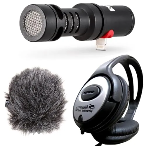 RØDE Videomic Me-L für iPhone mit Kopfhörer - iOS-Steckmikrofon mit 1/2