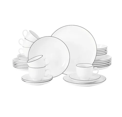 Seltmann Weiden Kombiservice 30-teilig für 6 Personen in weiß von Seltmann Weiden