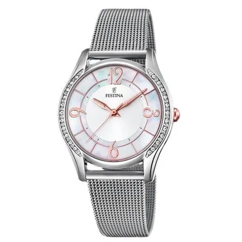 FESTINA UHR F20420/1 - Elegante Damenarmbanduhr - Armbanduhren, rundes Edelstahlgehäuse, wasserdicht bis 50 m, mit 2 Jahren Herstellergarantie und stilvollem Design für jede Gelegenheit.