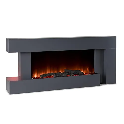Klarstein Deko Kamin mit LED-Flammen - Elektrische Kamine mit realistischem Flammeneffekt und 2000W Heizung, ideal für eine warme Atmosphäre ohne Rauch und Asche.
