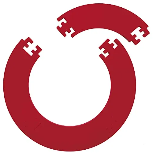 Designa Darts SU078 Dartscheiben-Umrandung, langlebig, leicht, Eva-Puzzlering-Design, rot