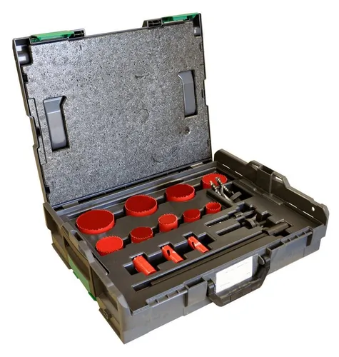 RUKO Lochsägensortiment Ø 19-76 mm im praktischen Click-Koffer - Vielseitiges Lochsägensortiment für präzise Bohrungen in Holz, Kunststoff und Metall. Ideal für Handwerker und DIY-Projekte.
