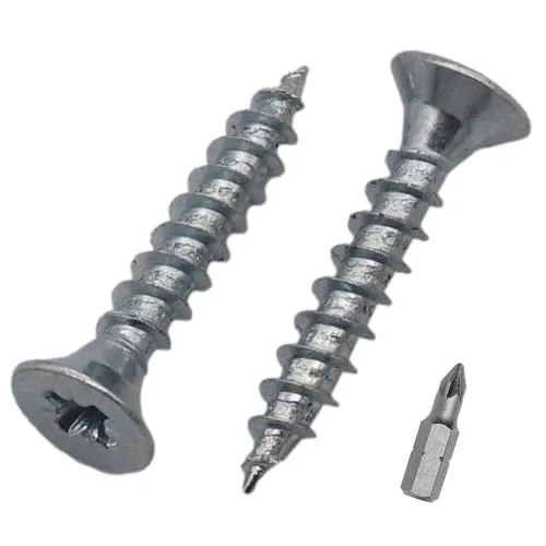SKIR'CO (100 Stück) Verzinkter Stahl 3,0 x 18 mm Holzschrauben, Pozidriv-Senkkopf, Spanplattenschrauben, PZ Vollgewinde