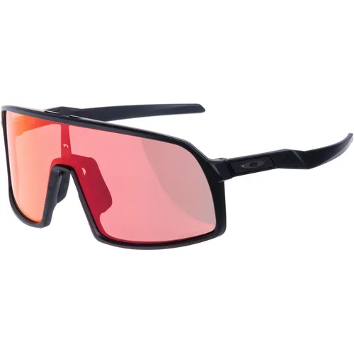 Oakley Sutro S Matte Black/Prizm Trail Torch - Sportbrille mit Prizm-Gläsern für verbesserte Sicht und Schutz bei allen Bedingungen. Ideal für Radsportler, bietet ganztägigen Tragekomfort und ein modernes Design.