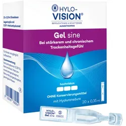 Hylo-Vision Gel Einzeldosispipetten 20X0.35 ml - Arzneimittel zur Befeuchtung und zum Schutz der Augenoberfläche mit Hyaluronsäure, ideal für intensive Linderung bei trockenen Augen.