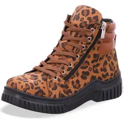 Gemini Damen Stiefelette Leo Schnürboot - Elegante Gemini Damen Stiefelette aus braunem Leder mit flexiblem, gummiertem Laufsohle. Ideal für den Alltag und optimalen Tragekomfort dank herausnehmbarer Innensohle.