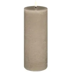 Uyuni LED Stumpenkerze 7,8x20cm Sandstone in schwarz von Piffany