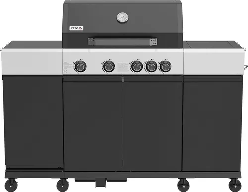 Yato Gasgrill Mini Outdoor Küche mit 4+1 Brennern und LED