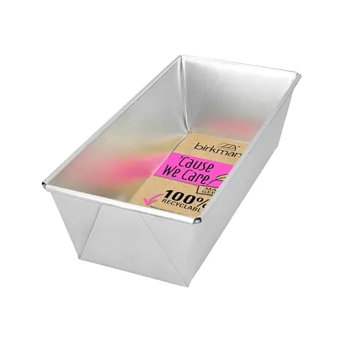 Birkmann, ’Cause we care Kastenkuchenform, 25 cm, Weißblech, gefaltet, PFOA- und PFOS-frei, 889064