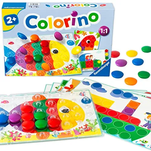 Ravensburger Colorino - Farbenlernen für Kinder ab 2 Jahren - Gesellschaftsspiel, das die Feinmotorik fördert und Kinder spielerisch Farben zuordnen lässt. Ideal als kreatives Geschenk für kleine Künstler!