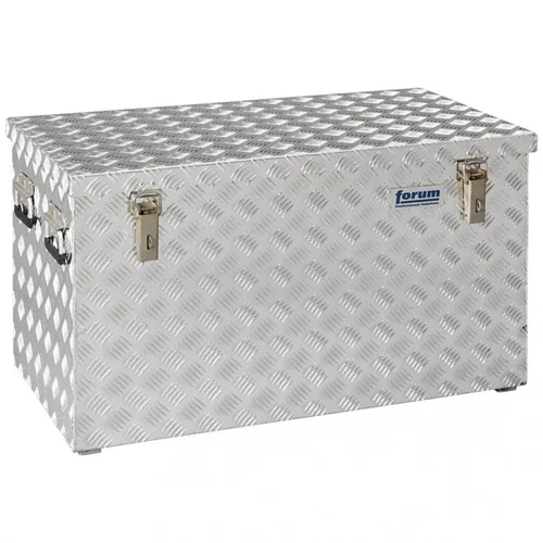 Forum Alu Transportkiste 200 Liter - Robuste Transportkiste aus Riffelblech, ideal für den sicheren Transport von Werkzeug und Materialien, Maße: 878 x 475 x 480 mm