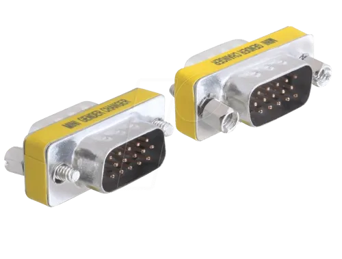 DELOCK 65010 - VGA Stecker Stecker Adapter, umwandelt VGA Buchse in Stecker für einfache Verbindungen