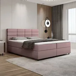 Panda Möbel Boxbett Beige 180x206 cm in pink von PANDA MÖBEL