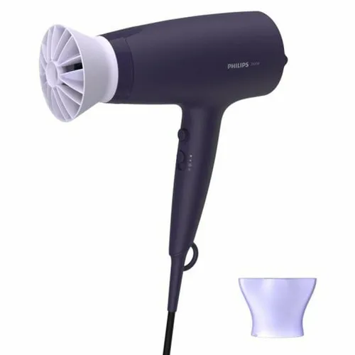 Philips Hair Dryer 3000 (BHD340/10) - 2100W Haartrockner mit ThermoProtect - Haartrockner mit 2100W Leistung, ThermoProtect für optimalen Hitzeschutz und stylischem lila Design. Perfekt für gesundes, schnelles Trocknen.