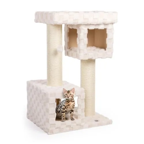 CanadianCat Kratzbaum Clifton 107cm - Stabiler Katzenbaum für große Katzen - Aktivitätskratzbäume: Robuster Kratzbaum mit geräumigen Höhlen und großer Liegefläche, ideal für höchsten Schlafkomfort und Kratzspaß.