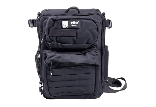 Zite Angelrucksack Sling-Rucksack 2 Tackleboxen 36 x 25 x 13 cm Angeltasche