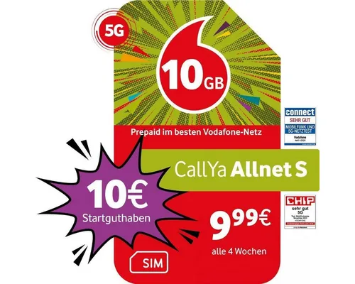 Produktbild Vodafone Prepaid CallYa S