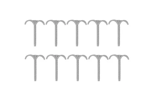 tecuro Rohrschelle Rohrhaken - Dübelhaken 6 x 70 mm, doppelt (10 Stück)