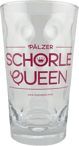 Pälzer Schorle Queen Dubbeglas 0,5 L in pink von Pfalz Schorle Edition