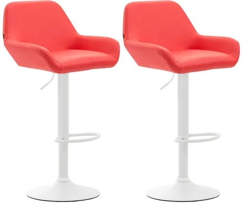 CLP 2er Set Barhocker Braga Kunstleder in rot von CLP