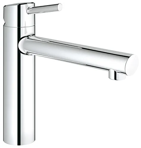 Grohe Concetto Einhand-Spültischbatterie - Chrom - 31128001 - Moderne Armatur mit mittelhohem Auslauf für komfortables Befüllen von Töpfen, ideal für jede Küche.