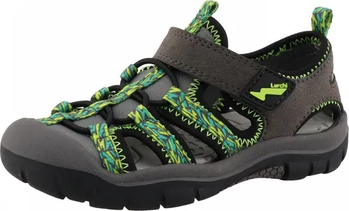 Lurchi 95L0053001 Sandale, dkgrey-Grey-Lime, 30 EU - Wanderschuhe für Kinder, sportlich und bequem für unvergessliche Sommerabenteuer