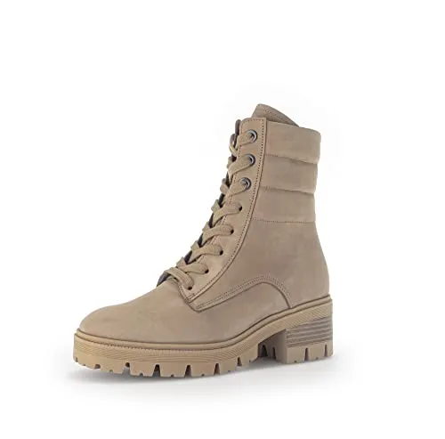 Gabor Damen Combat Boots, Frauen Stiefeletten,Wechselfußbett,Moderate Mehrweite (G),uebergangsstiefel,Stiefel,Silk (Micro),38.5 EU / 5.5 UK