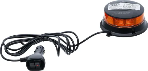 BGS Rundumkennleuchte | Gelb | Magnet | 12V/24V - Autobeleuchtung mit 30 LEDs, IP67 Schutzart und einem breiten Temperaturbereich von -40 °C bis 60 °C, ideal für den professionellen Einsatz.