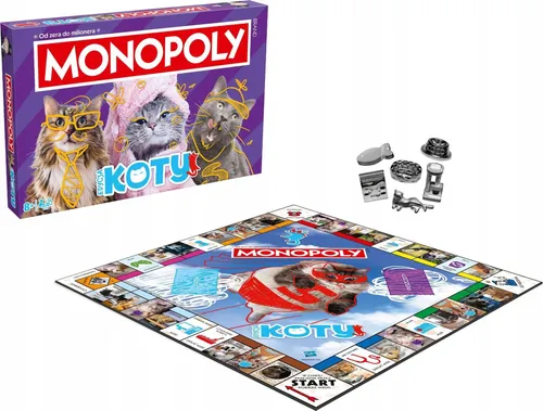 Winning Moves Gra Monopoly Koty 2025 planszowa dla 2-6 graczy