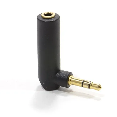 3,5 mm Stereo Klinkenstecker Buchse Zum Männlich Rechts Abgewinkelt Adapter Stecker Vergoldeten