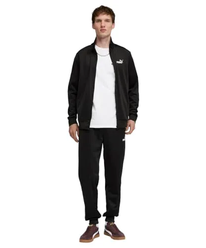Puma Essentials NO.1 Logo Poly Knitted Suit - Herrenanzug in Schwarz (L) - Stylischer Herrenanzug aus 100% Polyester, ideal für Freizeit und Sport. Bequem und langlebig, perfekt für aktive Tage.