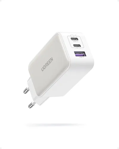 UGREEN Nexode USB C Ladegerät 65W USB C Netzteil 3-Port GaN PD Charger PPS Weiß