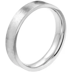 meditoys Fingerring Damen-Edelstahlring · gebürstet · Farbe: Silber · Nickelfrei silberfarben 66 (21,0 mm Ø)