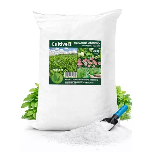 CULTIVERS Magnesiumsulfat 25 kg | Hochwertige Mineralsubstanz für Gartenpflege