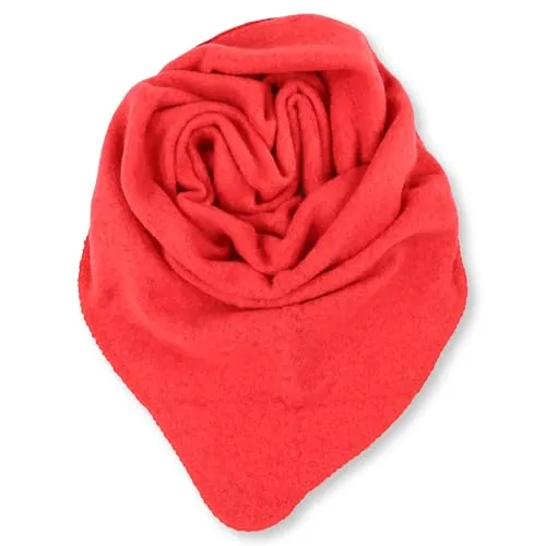 malito - Damen Modeschal - weicher Dreiecksschal Unifarben & Leo Print - langer flauschiger XXL Winterschal S601 - (Rot)