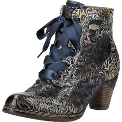 Laura Vita Stiefelette Leder/Textil - Wanderschuhe mit außergewöhnlichem Muster und coolem Layerlook, bieten ein angenehmes Tragegefühl dank weichem Lederfußbett.