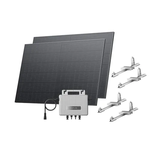 ECOFLOW STREAM Balkonkraftwerk 800 W - Netzgebundene Photovoltaikanlagen, effiziente Energieversorgung mit 2 × 400 W Solarpanels und smarten App-Funktionen für Echtzeit-Überwachung und Anpassung der Stromnutzung.