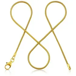 modabilé Silberkette Schlangenkette HEARTFELT Vergoldet, Damen Halskette Gold 1,2mm, 90cm, Sterling Silber 925, Made in Germany silberfarben 90cm