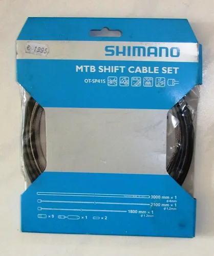 Shimano MTB Schaltzug-Set Edelstahl 1x 1.800 mm / 1x 2.100 mm - Hochwertiges Edelstahl Schaltzug-Set für Mountainbikes. Langlebig und zuverlässig für präzise Schaltvorgänge im Gelände.