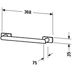 Duravit Wannengriff Karree 30 cm - Haltegriff & Handtuchhalter - Badaccessoires mit vielseitiger Nutzung: Der langlebige Chrom-Wannengriff sorgt für Sicherheit in Bad und Dusche und dient gleichzeitig als Handtuchhalter. Einfache Montage und 5 Jahre Garantie.