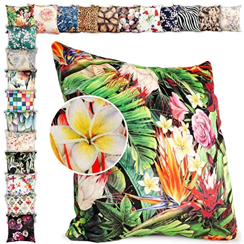 ANRO Kissenbezug Kissenhülle Kissen Deko-Kissen Sofa Kissen Couch Kissen Exotic 40x40cm ohne Füllung