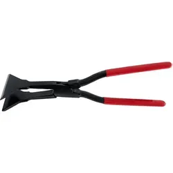 STUBAI Quetschfalzzange 100 mm – Eckfalzzange aus C45 Kohlenstoffstahl - Zangen, gerade Spezialfalzzange mit durchgestecktem Gewerbe für optimale Gängigkeit und lange Haltbarkeit, ideal für hohe Falze und Eckfalzen.