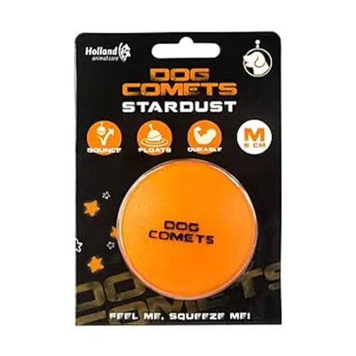 Dog Comets Ball Stardust Ø6 cm - Hundespielzeug Ball - Hundeball Naturkautschuk - Ball Hund - Orange - 1 stück
