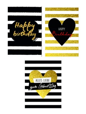 Premium Geburtstagskarte Happy Birthday 12x18cm